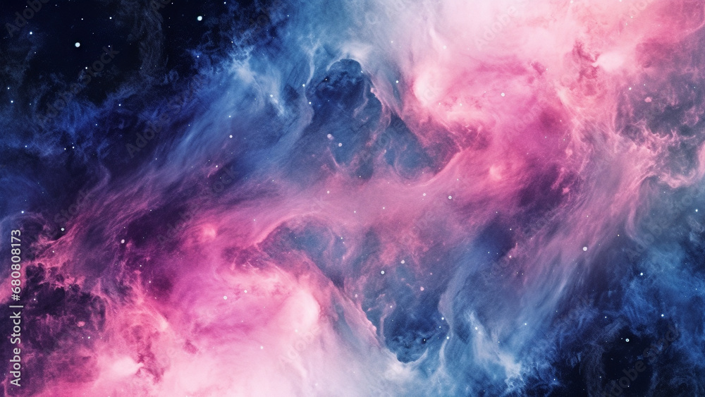 Nebula Pink and Midnight Indigo Abstract Pattern Design