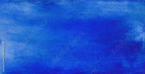 コピースペースのある冬をイメージした青色の水彩背景　背景イラスト　テクスチャ素材