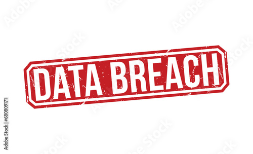 Data Breach rubber stamp vector illustration on white background. Data Breach rubber stamp photo