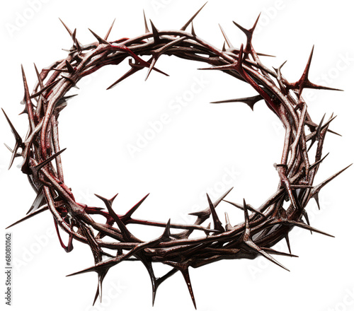 Crown of thorns isolated on transparent background photo