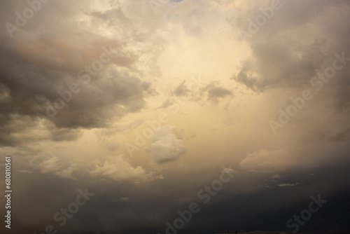clouds in the sky over the mountains