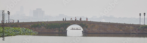 The beautiful historic city of Hangzhou, Zhejiang Province, China photo