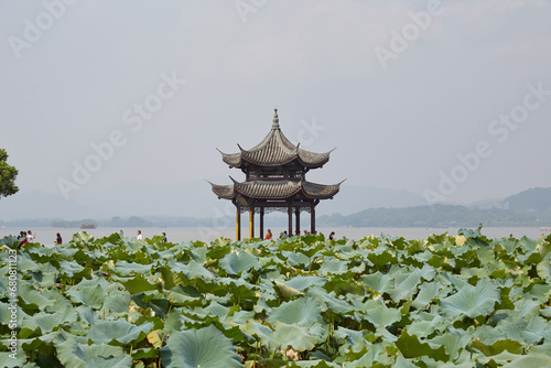 The Jixian Pavilion in Hangzhou, Zhejiang Province, China photo