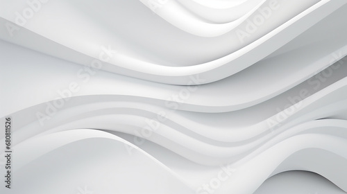 abstract white wavy line background 3d rendering