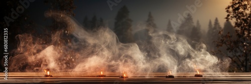Empty Wooden Table Smoke Float , Banner Image For Website, Background abstract , Desktop Wallpaper
