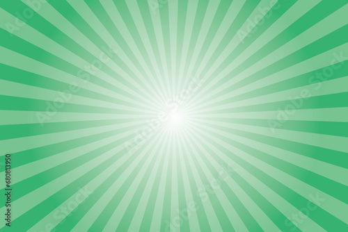 Medium Spring Green sunlight horizontal background. Starburst background. Sun beam ray sunburst pattern background. Retro bright backdrop. starburst wallpaper. Circus poster.