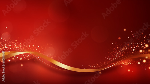 red and gold background for Christmas and happy new year simple design