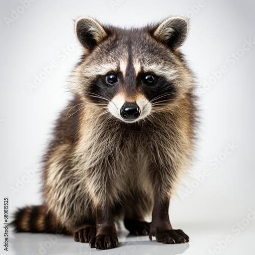 raccoon on white background © akarawit