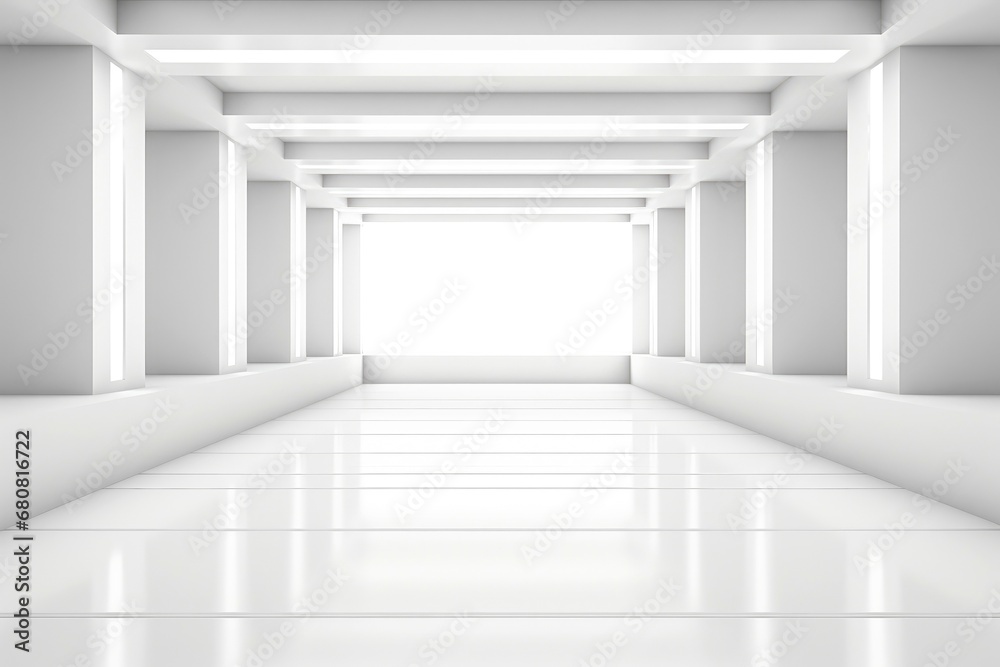 Abstract futuristic architecture background, Minimal technology white backdrop Abstract futuristic architecture background, Minimal technology white backdrop