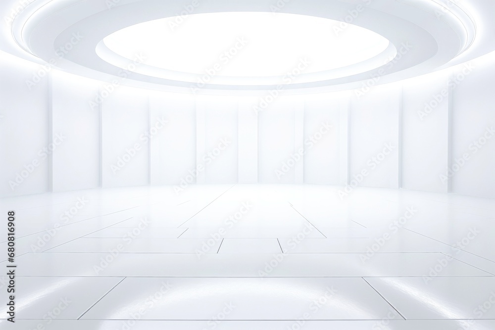 Abstract futuristic architecture background, Minimal technology white backdrop