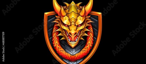 Dragon head illustration, Dragon Gaming Logo. Mascot of Dragon Head E-Sport Logo Design Vector Mascot template