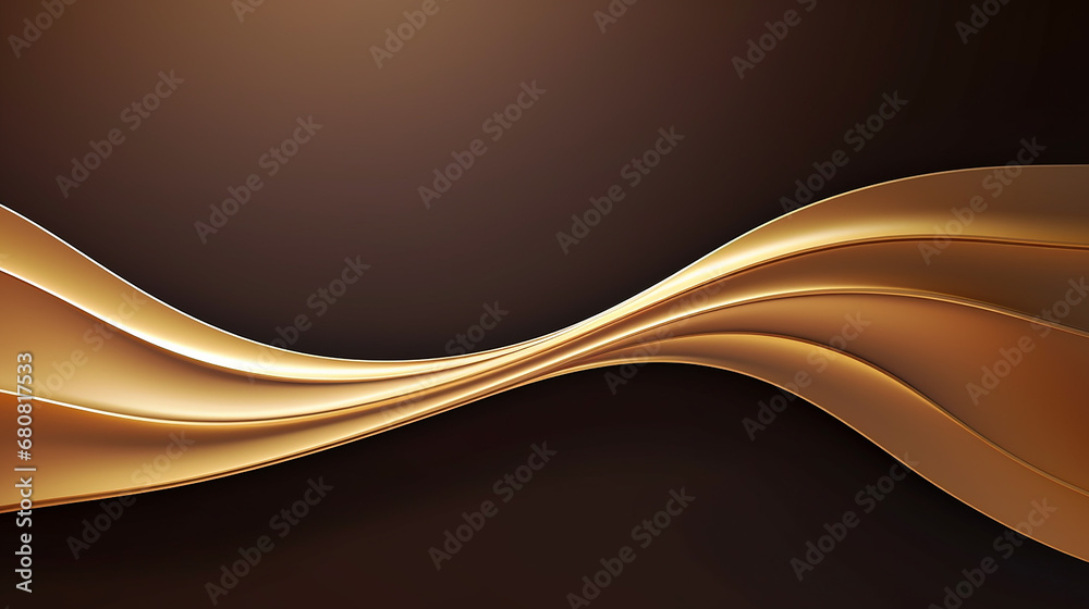line curve golden luxury on brown background line curve golden luxury on brown background