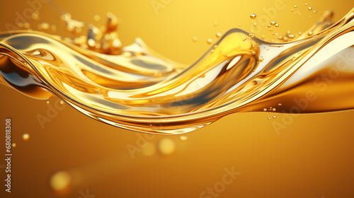 liquid gold 3d rendering illustration