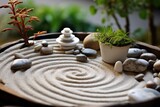 Zen Garden Gathering: A tranquil setting with a Zen garden and meditation for the New Year.