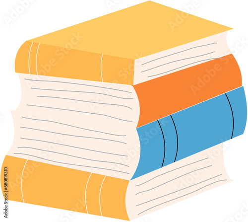 Books flat vector illustrations photo