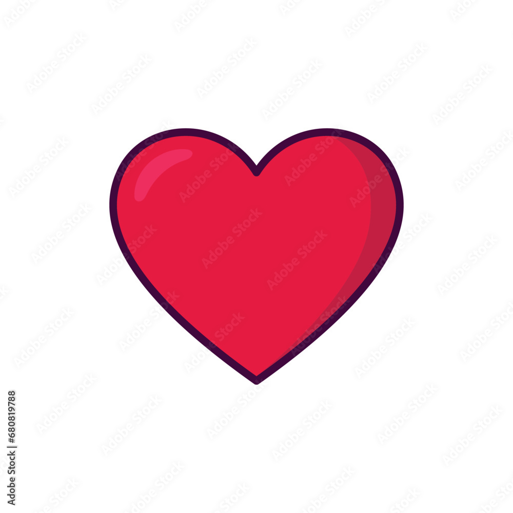 heart icon vector design template simple and clean