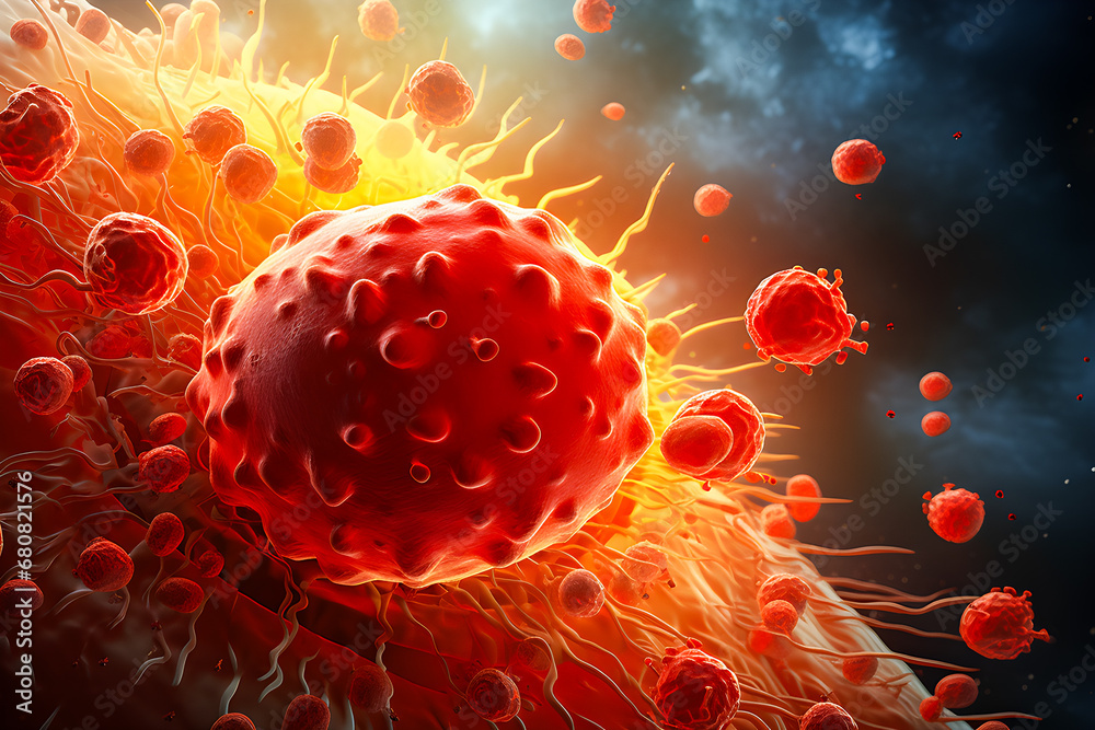 close-up of bacteria and viruses under a microscope,3d illustration of scientific concepts , generate AI close-up of bacteria and viruses under a microscope,3d illustration of scientific concepts , generate AI