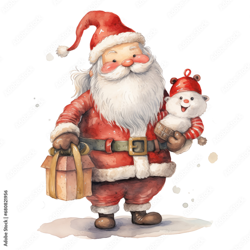 santa claus with a bag of gifts santa claus with a bag of gifts