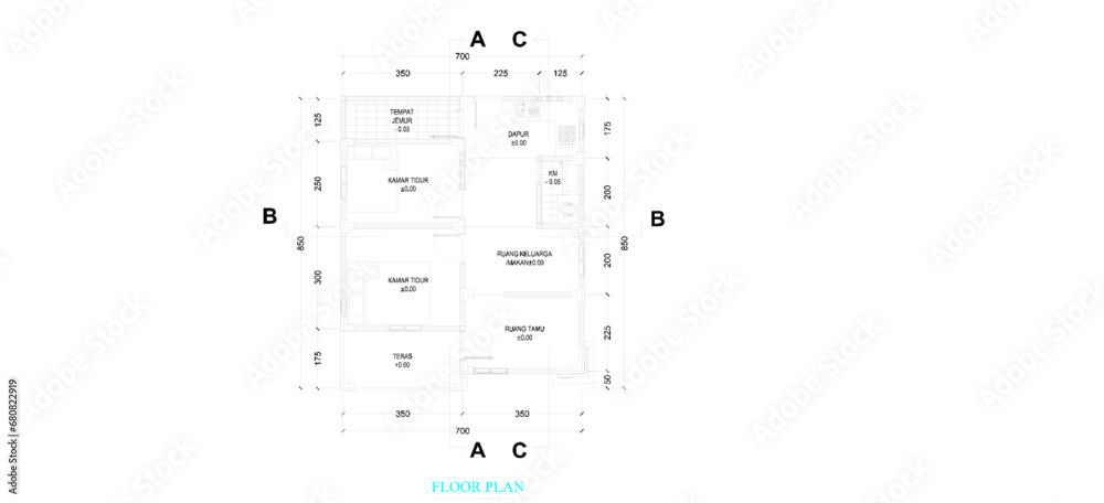 Obraz premium 1st floor house plan