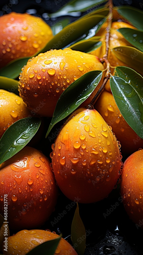 mango and water background , generative ai mango and water background , generative ai