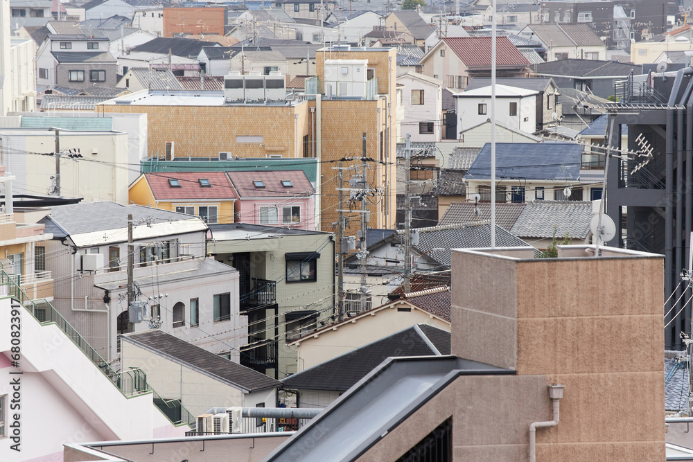 Fototapeta premium 大阪市の住宅地の風景