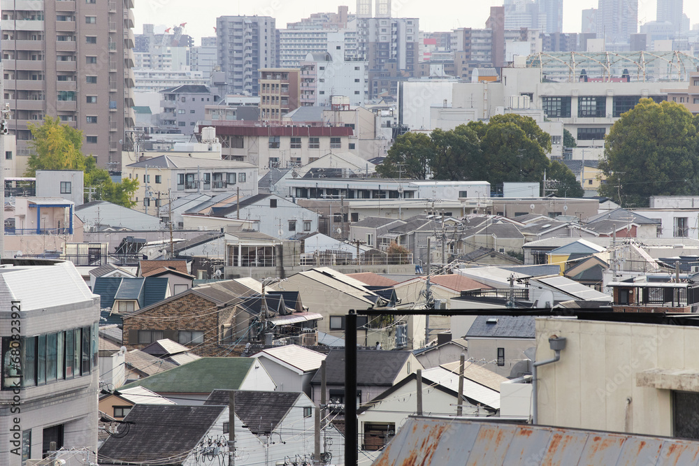 大阪市の住宅地の風景 大阪市の住宅地の風景