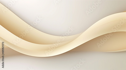 luxury curve golden line on cream shade background
