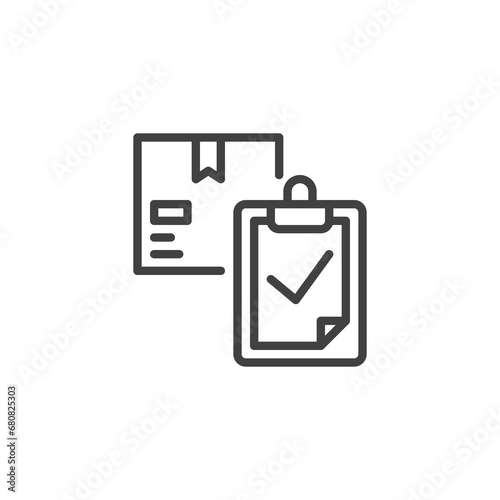 Order fulfillment line icon