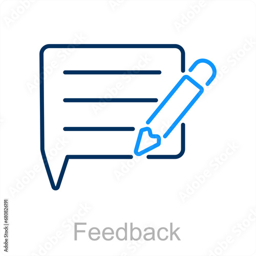 Feedback and ratings icon concept