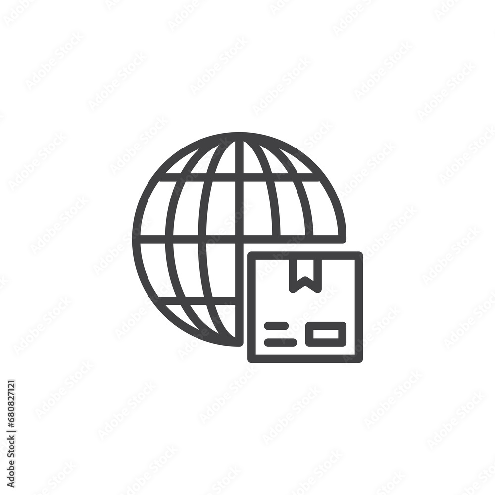 Global Logistics line icon Global Logistics line icon