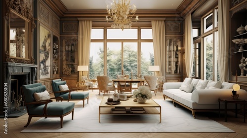 Interior Design of a Luxury and Classy Living Room © Left