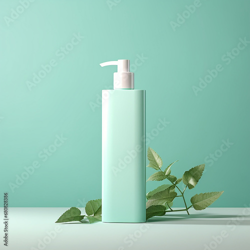 Cosmetic contain product  mockup on clean background.