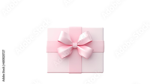 Valentine's Day pink gift box illustration on transparent background, Valentine's Day decoration, holiday decoration material, vector illustration