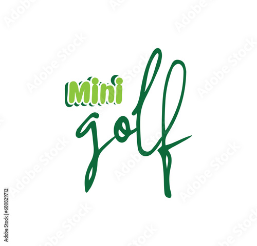 mini golf icon on white background