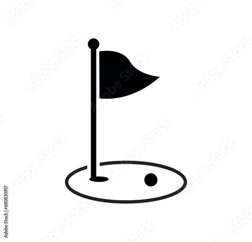 mini golf icon on white background	