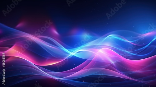 Abstract futuristic background with pink blue glowing neon moving high speed wave lines and bokeh lights. Data transfer concept Fantastic wallpaper