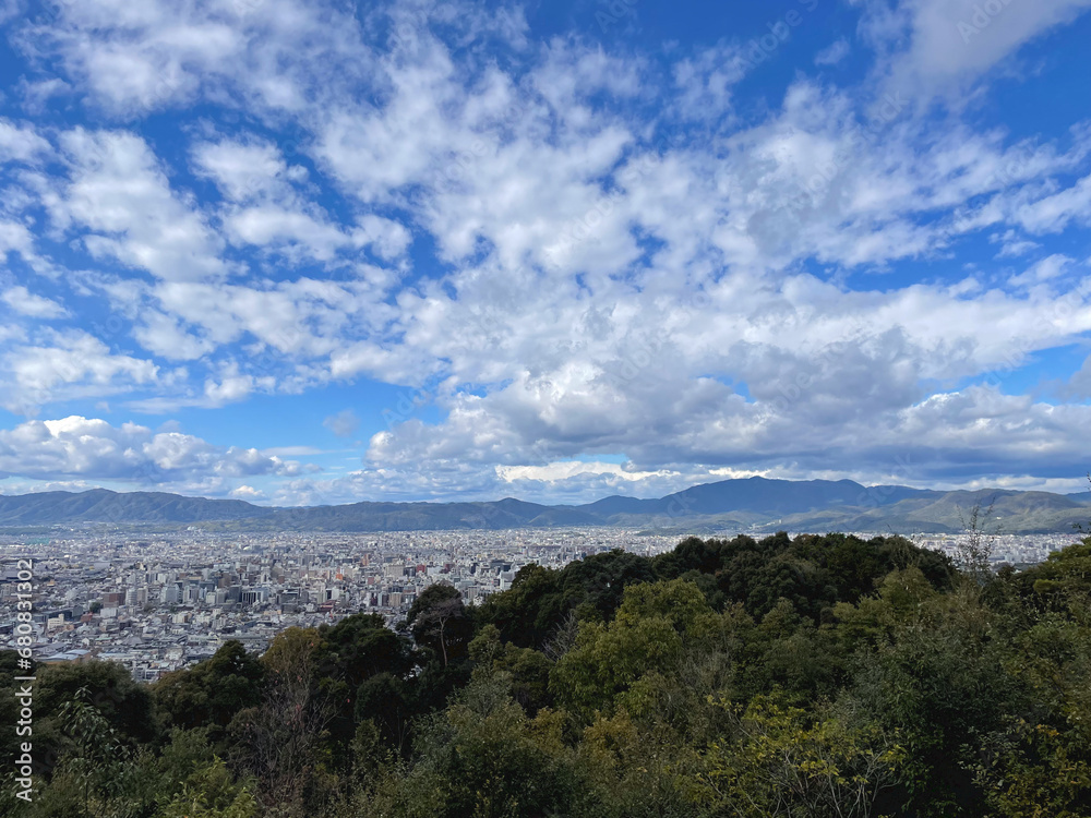 Naklejka premium 京都市内の俯瞰