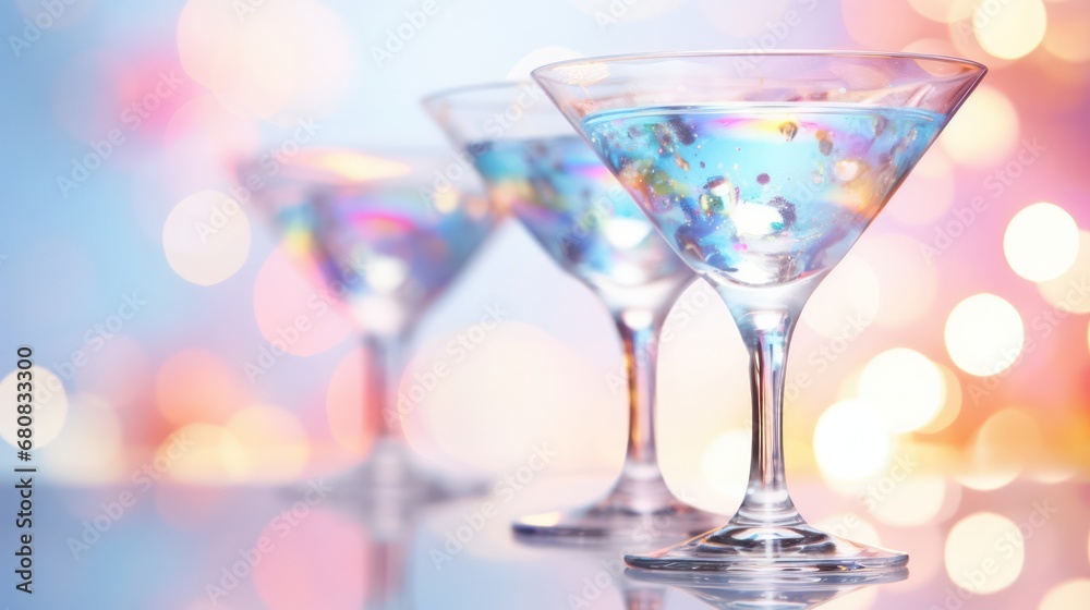 Martini Glass with Bokeh Effect Martini Glass with Bokeh Effect
