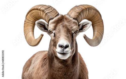 Good Looking Pretty Desert Bighorn Sheep Isolated on Transparent Background PNG.