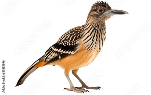 Cute Colorful Greater Roadrunner Isolated on Transparent Background PNG.