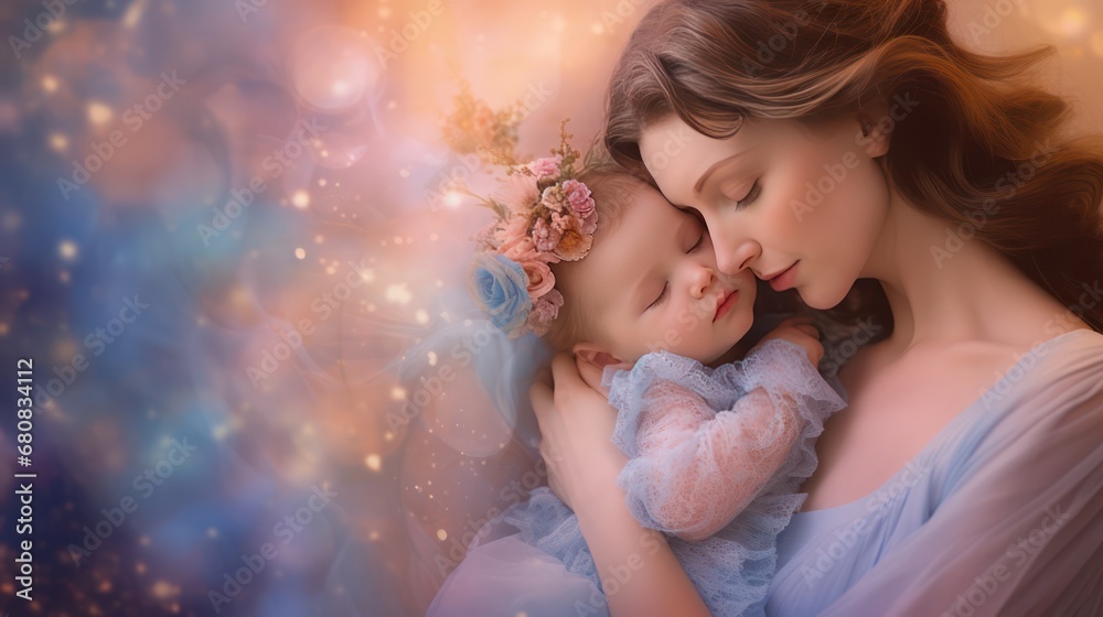 Motherly Love and Embracing her baby Motherly Love and Embracing her baby