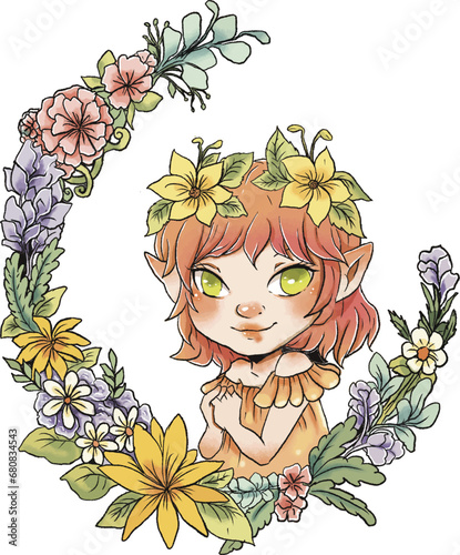 fairy with flower