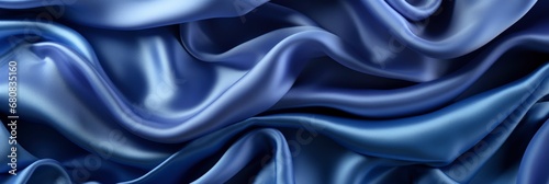 Silk Satin Fabric Navy Blue Color , Banner Image For Website, Background abstract , Desktop Wallpaper