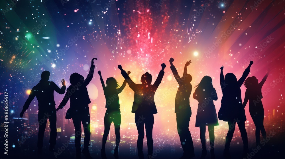happy new year photo with people laughing happily happy new year photo with people laughing happily