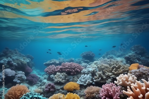 coral reef in the sea , under ocean hidden beautiful view nature HD