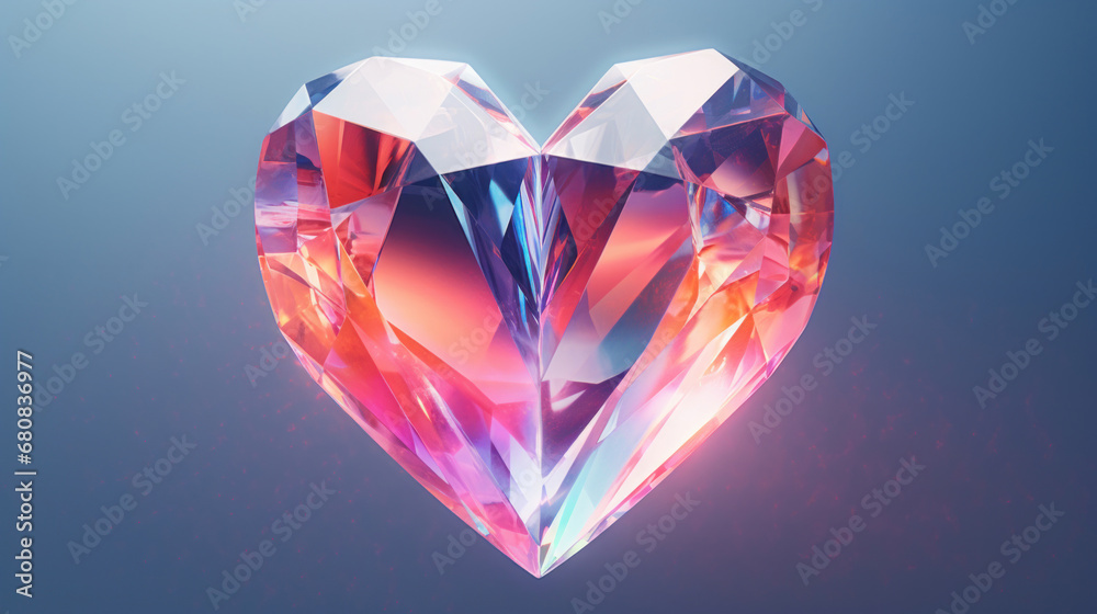 Crystal colorful heart Crystal colorful heart