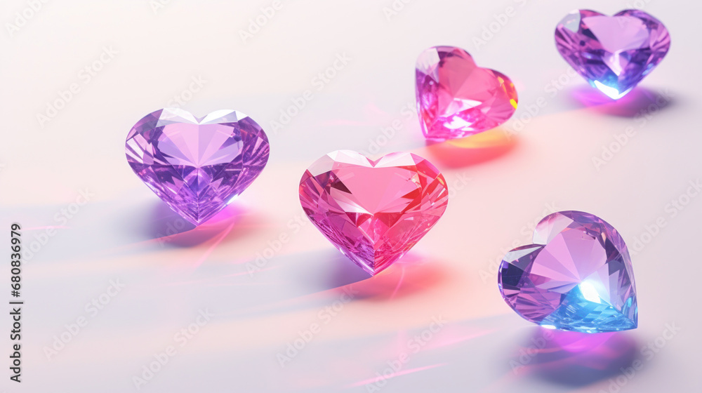 Crystal colorful hearts Crystal colorful hearts