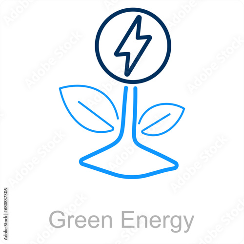 Hydro Power and generation icon concept