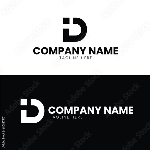 i D letter logo design