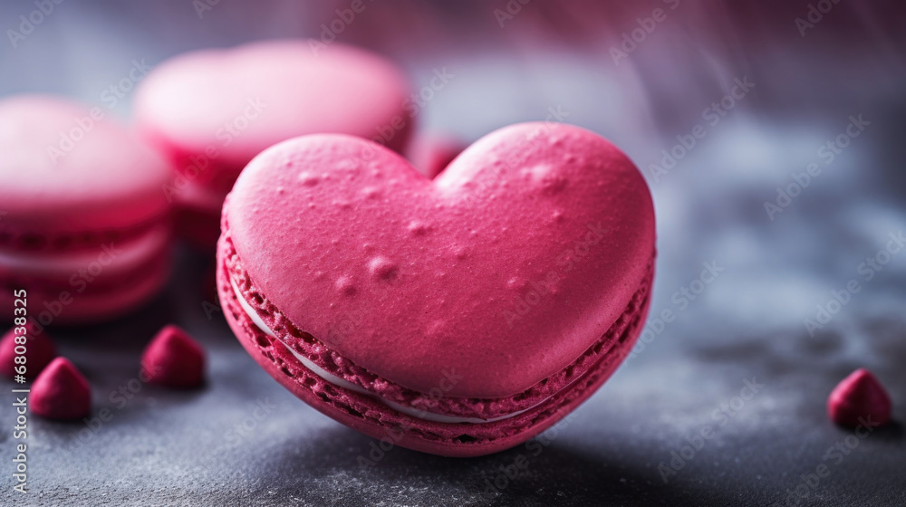 Obraz premium Heart shape macaroons